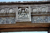 Ratnagiri - the main monastery - Gajalakshmi detail on the lintel of the portal.  