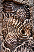 Ratnagiri - details of the beautifully decotated portal of the main monastery 