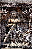 Ratnagiri - The main monastery. Decoration details of the door frame of the shrine entrance. 