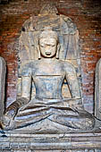 Ratnagiri - The sanctum of the main monastery: Shakyamuni Buddha in bhumisparsa-mudra (8th c.). 