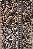 Ratnagiri - The main monastery. Decoration details of the door frame of the shrine entrance. 