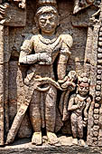 Ratnagiri - The main monastery. Decoration details of the door frame of the shrine entrance. 