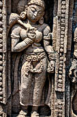 Ratnagiri - The main monastery. Decoration details of the door frame of the shrine entrance. 