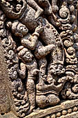 Ratnagiri - The main monastery. Decoration details of the door frame of the shrine entrance. 