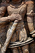 Ratnagiri - The main monastery. Decoration details of the door frame of the shrine entrance. 