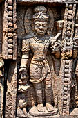 Ratnagiri - The main monastery. Decoration details of the door frame of the shrine entrance. 