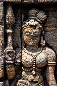 Ratnagiri - The main monastery. Decoration details of the door frame of the shrine entrance. 