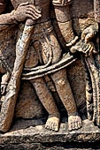 Ratnagiri - The main monastery. Decoration details of the door frame of the shrine entrance. 