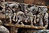 Ratnagiri - The main monastery. Stone sculptures of the courtyard. Decorative details. 