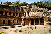 Udaigiri Cave 1  Rani Gumpha Queen's Cave - the main facade with the right wing of the cave.  