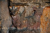 Orissa - Bhubaneswar. Udaigiri, Cave n4, small capitals below the panel with friezes. 