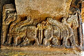 Orissa - Bhubaneswar. Udaigiri, Cave n4, winged animals. 