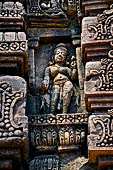 Udayagiri - Monastery n1. Decoration detail of the richly carved doorframe of the sanctum. 