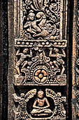 Udayagiri - Monastery n1. Decoration detail of the richly carved doorframe of the sanctum. 