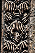 Udayagiri - Monastery n1. Decoration detail of the richly carved doorframe of the sanctum. 