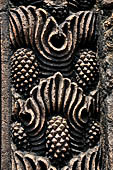 Udayagiri - Monastery n1. Decoration detail of the richly carved doorframe of the sanctum. 