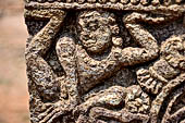 Udayagiri - Udayagiri II excavations. Detail of the carved stone stele. 