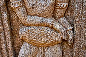 Udayagiri - Udayagiri II excavations. Detail of the carved stone stele. 