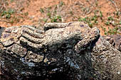 Udayagiri - Udayagiri II excavations. Detail of the four-armed Avalokitesvara statue in the field near the Monastery n 2. 