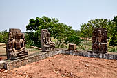 Udayagiri - Loose sculptures at the entrance of the site. 