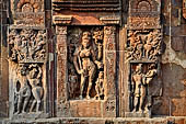 Orissa - Bhubaneswar. Vaital deul, the south face of the deul, Parvati flanked by loving couples