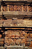 Orissa - Bhubaneswar. Vaital deul, decorations on the south face of the deul. 