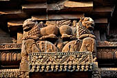 Orissa - Bhubaneswar. Vaital deul, decorations on the west face of the deul.