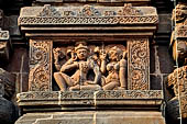 Orissa - Bhubaneswar. Vaital deul, decorations on the south face of the deul: Uma-mahesvara panel with Shiva and Parvati.