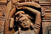 Orissa - Bhubaneswar. Vaital deul, west face of the deul. Details of the lateral panels with female figures. 