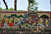 Orissa -  Wall paintings in a village school close to Bhubaneswar. 