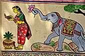 Orissa -  Wall paintings in a village school close to Bhubaneswar. 