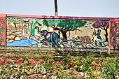 Orissa -  Wall paintings in a village close to Bhubaneswar. 