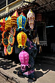 Orissa - the small Pipili town, famous for its applique craft. The main road lined with shops. 