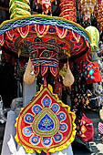 Orissa - the small Pipili town, famous for its applique craft. The main road lined with shops.