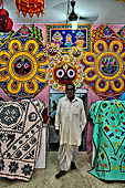 Orissa - the small Pipili town, famous for its applique craft. Inside a shop.