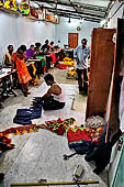 Orissa - the small Pipili town, famous for its applique craft. Inside a shop.