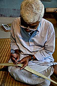 Orissa - craft house in a village near Raghurajpur. Etching on palmleaf. 