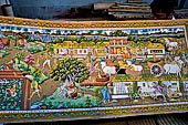 Orissa - craft house in a village near Raghurajpur. 'Pattachitra' 