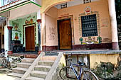 Orissa - village near Raghurajpur. Houses are usually lined at the sides of the village only road. 