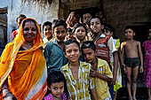 Orissa - traditional Brahmin villages near Puri. Rejoicing people welcome the visitors. 