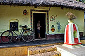 Orissa - traditional Brahmin villages near Puri. Houses are usually lined at the sides of the village only road. 