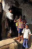 Orissa - traditional Brahmin villages near Puri. Rejoicing people welcome the visitors. 