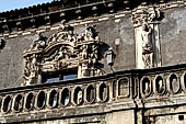 Catania Palazzo Biscari - the richly decorated windows of the facade overlooking the marina.