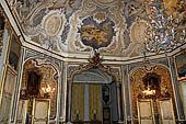 Catania Palazzo Biscari - Salone delle feste, party room, in a sumptuous rococo' style adorned with decorations, paintings and portraits of members of the family. 