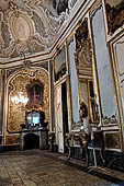 Catania Palazzo Biscari - Salone delle feste, party room, in a sumptuous rococo' style adorned with decorations, paintings and portraits of members of the family.