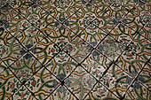 Catania Palazzo Biscari - the polychromatic majolica of the floor. 