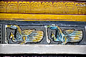 Aluvihara cave temples - Cave 2. Paintings of The cave entrance. 