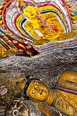 Dambulla cave temples - Cave 5, Devana Alut Viharaya (Second New Temple). Reclining Buddha.