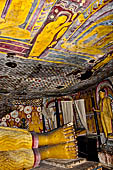 Dambulla cave temples - Cave 5, Devana Alut Viharaya (Second New Temple). Reclining Buddha.