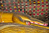 Dambulla cave temples - Cave 5, Devana Alut Viharaya (Second New Temple). Reclining Buddha.